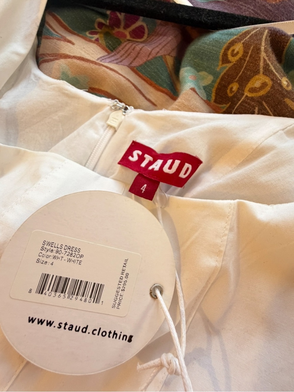 STAUD Swells Cotton Linen Midi Dress, NEW - Picture 7 of 16
